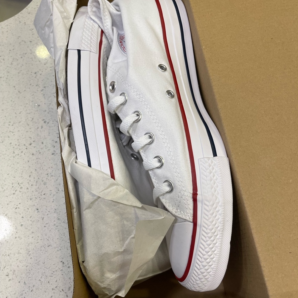 White low top Converse - brand new and still in the box!!!